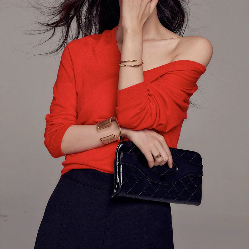 Pull stylé à épaules dénudées Chic und Stil pour femmes
