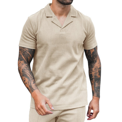 Hommes chemise élégante à manches courtes avec design texturé Chic und Stil