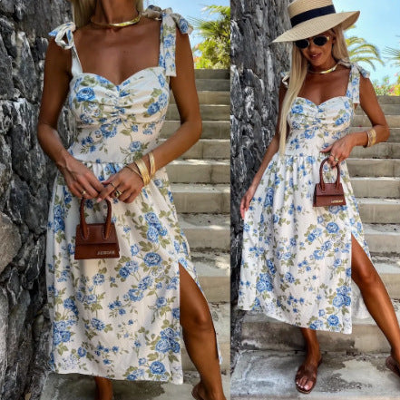 Femme Robe élégante sans manches avec détail nœud Chic und Stil