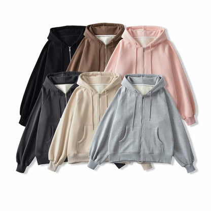 Dames décontractée Oversized veste à capuche Chic und Stil