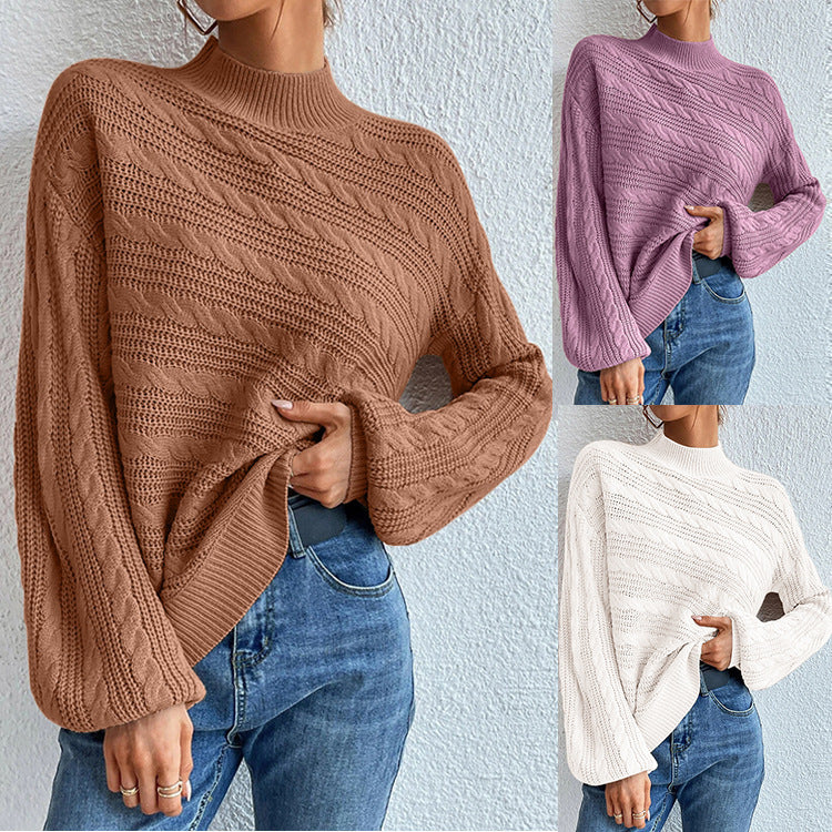 Pull en tricot pour dames avec coupe ample et motif en relief tendance Chic und Stil