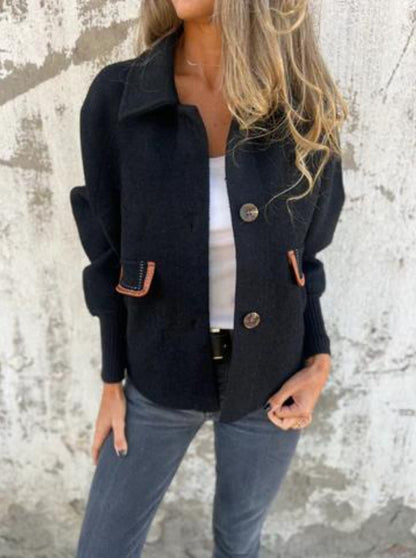 Women's comfortable cardigan jacket with buttons, chic and stylish