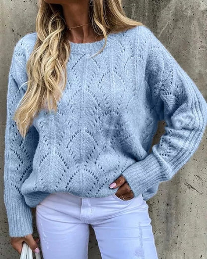 Pull en tricot pour femmes avec un motif en dentelle délicat Chic und Stil