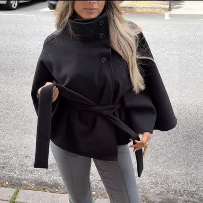 Ladies Elegant and flattering comfort jacket with large collar Chic and Style