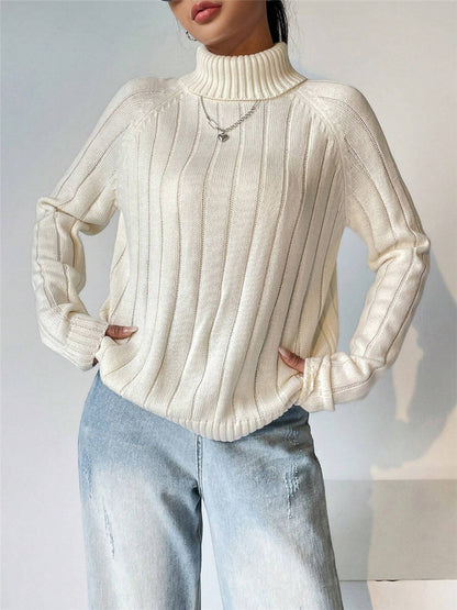 Pull en tricot pour femmes avec col montant Chic und Stil