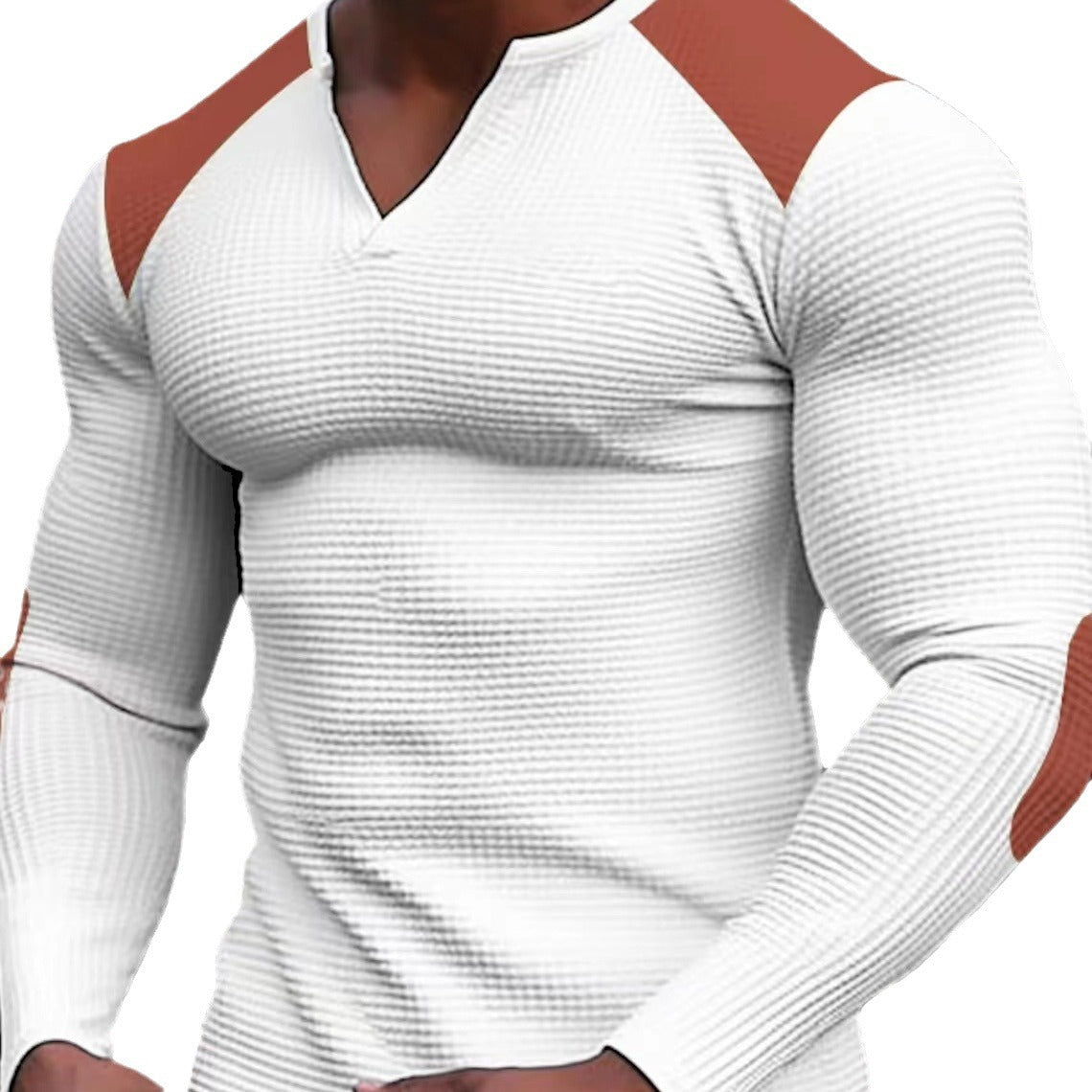 Chemise à manches longues pour hommes avec tissu texturé et détails contrastés Chic und Stil