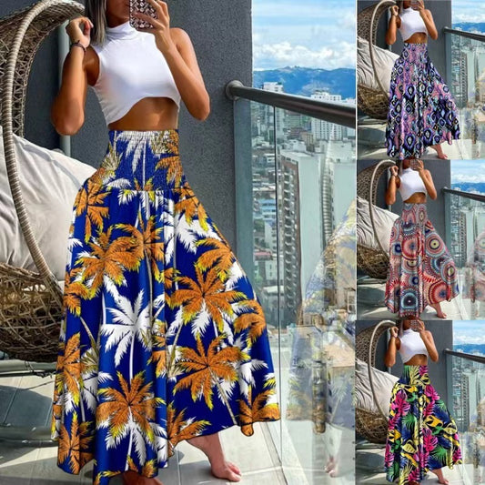 Jupe maxi à motifs vivants Chic und Stil pour femmes