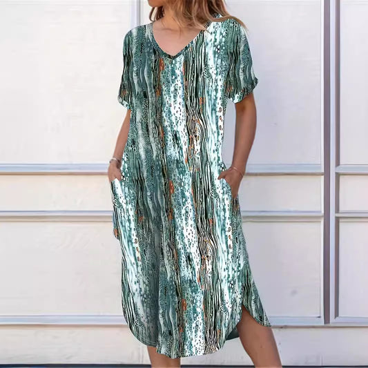 Robe de plage pour dames avec coupe généreuse et poches latérales Chic und Stil