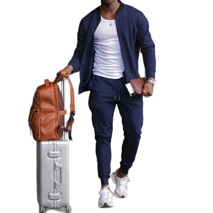 Men's sporty travel set with light jacket and jogger pants Chic and Style