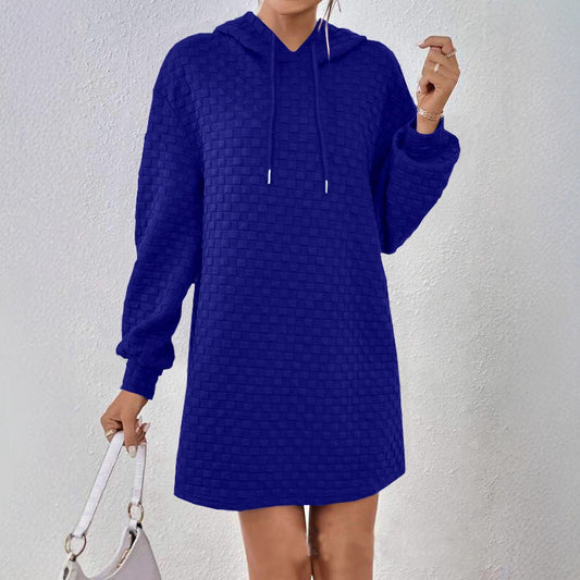 Robe à capuche pour femme en matériau structuré Chic und Stil