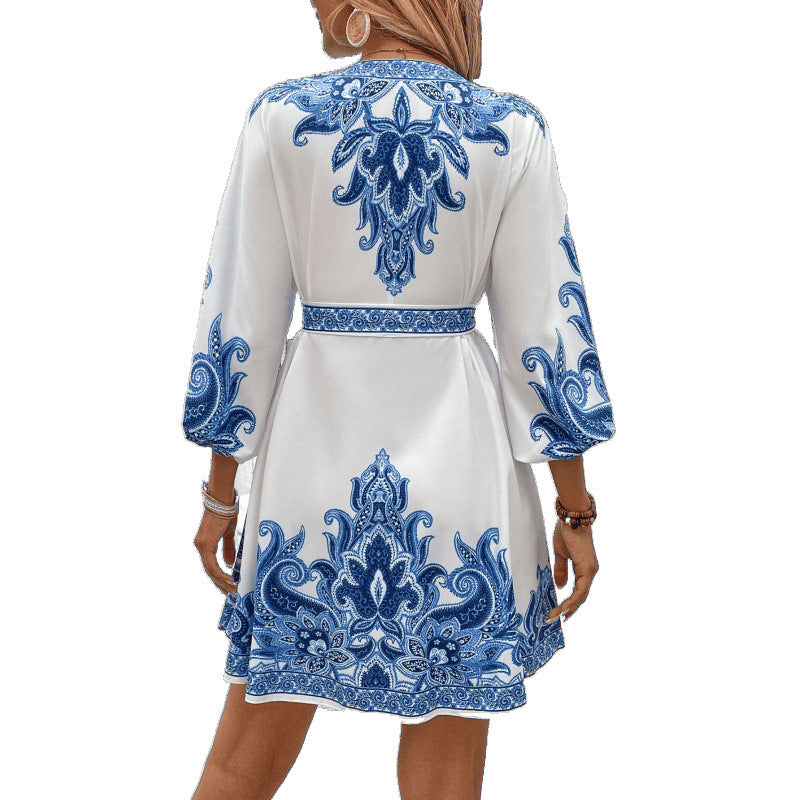 Dames Robe Mini A-ligne Brodée Chic und Stil