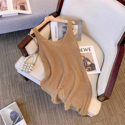 Dames combinaison en tricot aérienne avec un motif en maille fine Chic und Stil