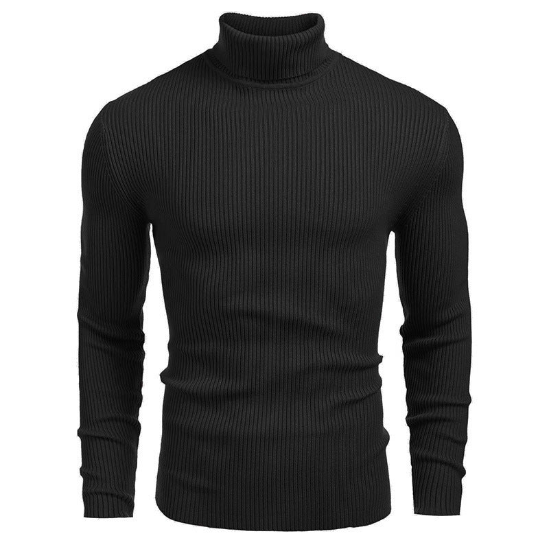 Pullover with turtleneck for men with textured ribbing pattern Chic and Style