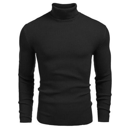 Pullover with turtleneck for men with textured ribbing pattern Chic and Style