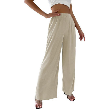 Chic and Style fluid pleated wide pants for women