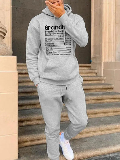 Casual hoodie and jogger pants set for women with motivational print Chic und Stil