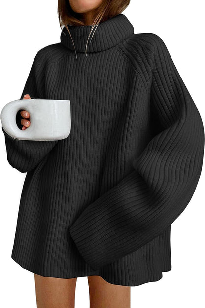 Dames pull ample avec col montant Chic und Stil