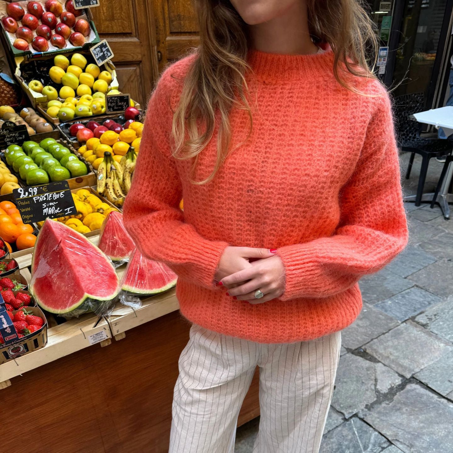 Pull en tricot pour femmes avec un motif de gaufrage tendance et une coupe décontractée Chic und Stil