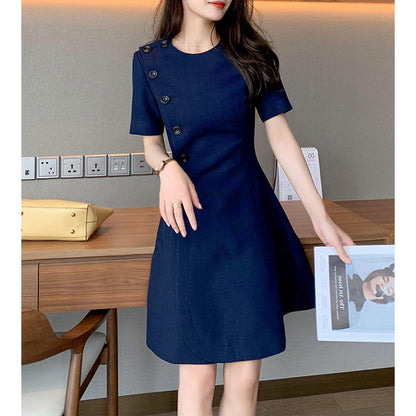 Robe A-Ligne Boutonnée pour Femmes Chic und Stil