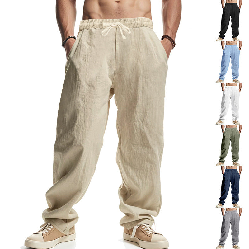 Casual summer cargo pants for men in breathable material with adjustable drawstring Chic and Style