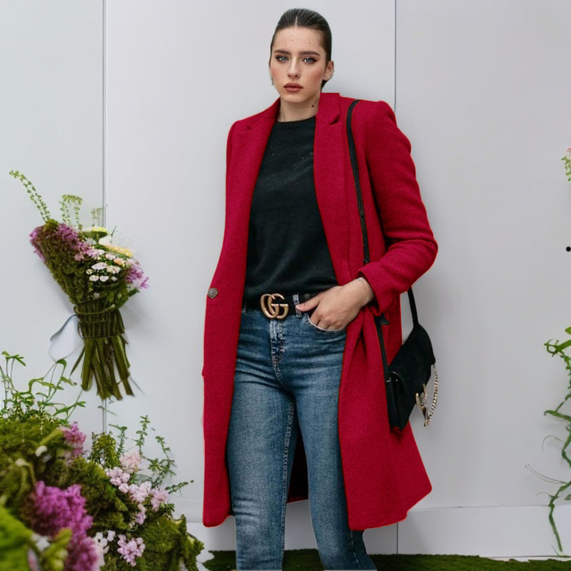 Dames élégant et confortable manteau en laine Chic und Stil