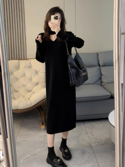 Robe en tricot pour femmes avec une élégante structure côtelée Chic und Stil