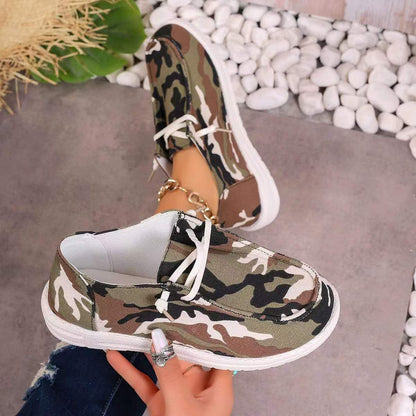 Baskets confortables pour dames au design camouflage Chic und Stil