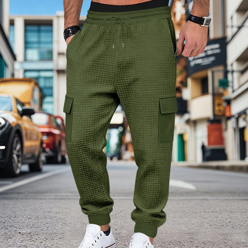 Men's Cargo Jogging Pants with Elastic Waistband and Practical Pockets Chic and Style
