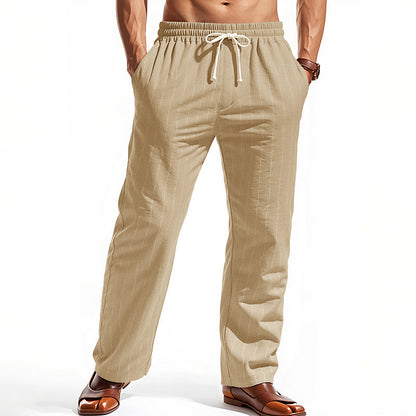 Casual striped men's pants with individual structure Chic and Style