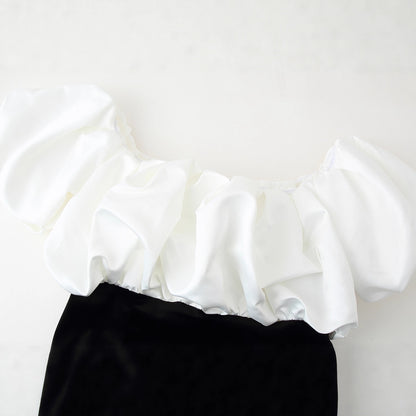 Robe maxi femme avec des détails de volants volumineux et une coupe élégante Chic und Stil