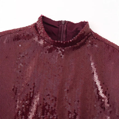 Robe de fête pour femmes avec haut scintillant et jupe évasée Chic und Stil