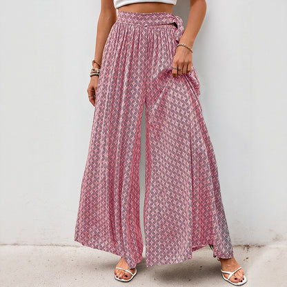 Chic and Style wide-leg boho printed pants for women