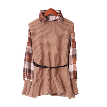 Pullunder féminin à détails de chemise Chic und Stil