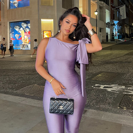 Combinaison asymétrique à une épaule pour femmes Chic und Stil