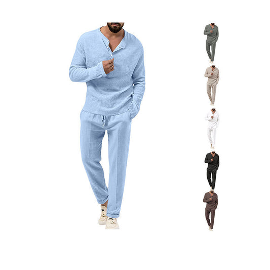 Men's loungewear set with breathable top and comfortable capri pants Chic and Style