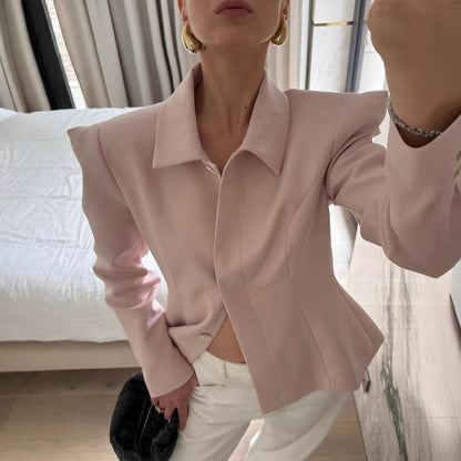 Dames Blazer à la mode avec coupe structurée Chic und Stil