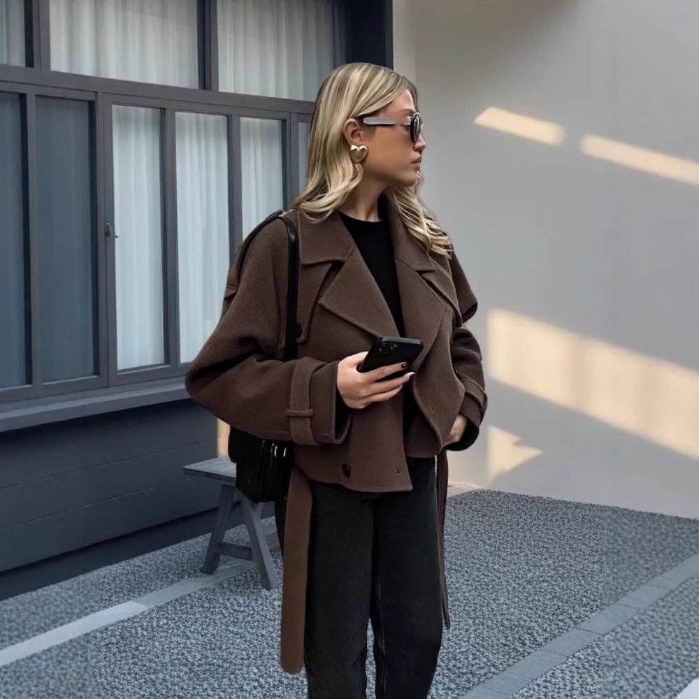 Dames Élégante et décontractée Veste en laine Chic und Stil