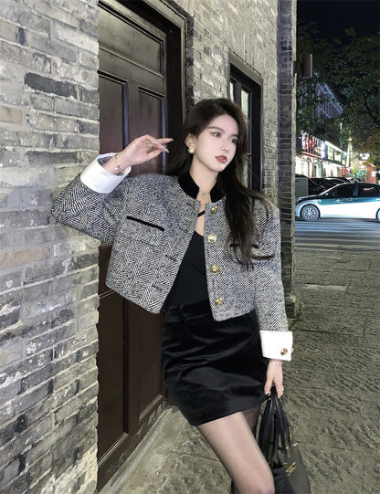 Dame Design-gilet avec col contrastant et boutons de haute qualité Chic und Stil