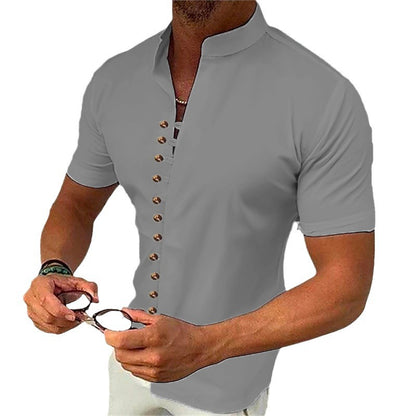 Chemise à col mandarin pour hommes Chic und Stil