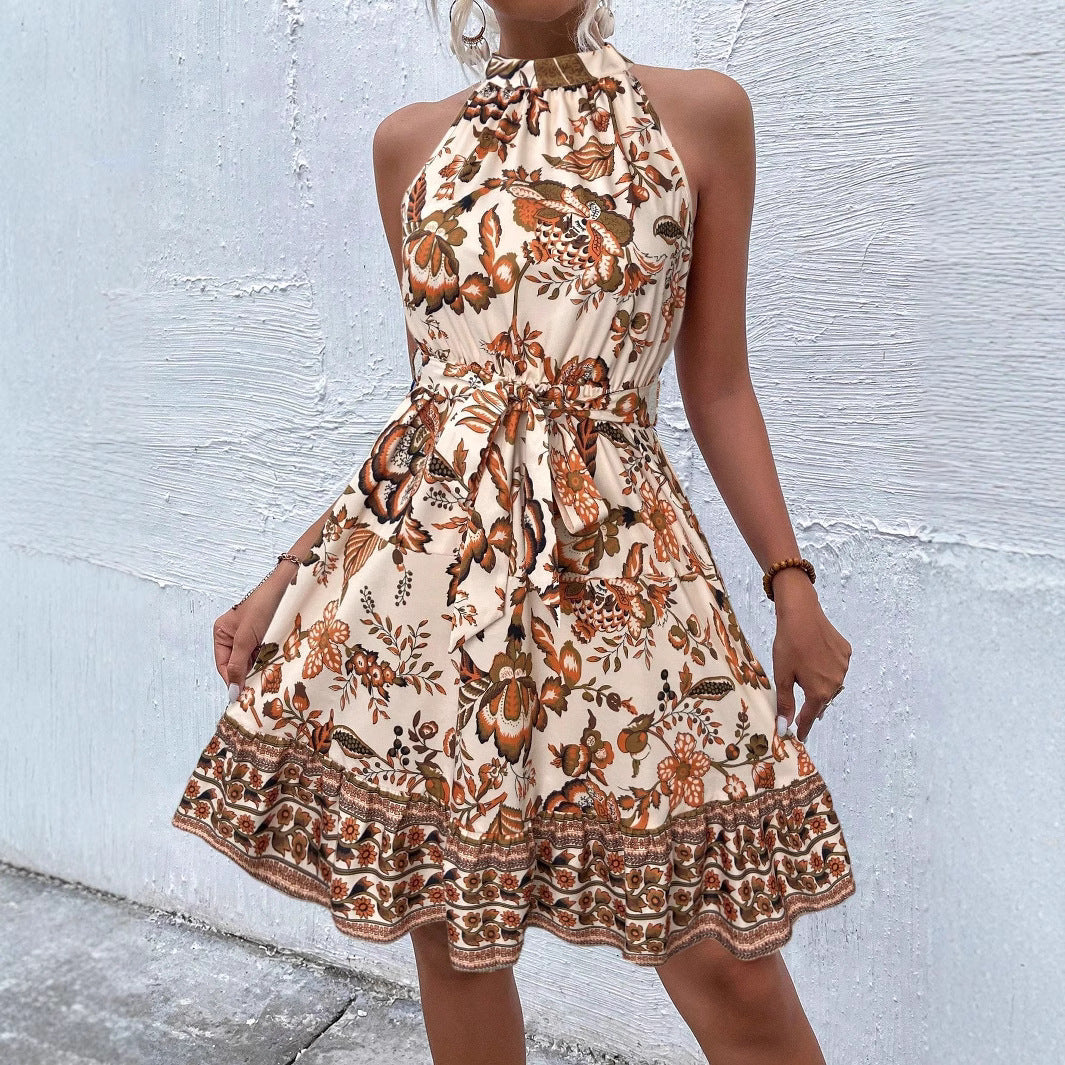Femme Collier Fleurs Robe d'été Chic und Stil