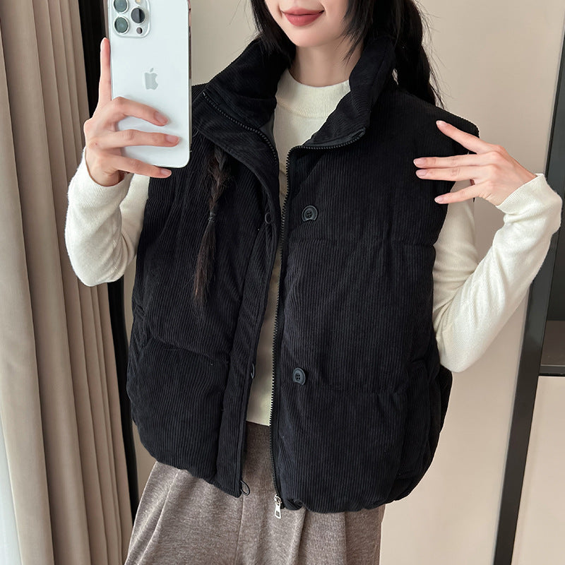 Dames Gilet matelassé confortable avec poches hautes Chic und Stil