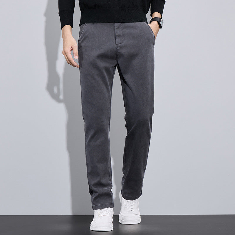 Elegant chino pants for men with slim-fit cut and versatile pockets Chic and Style