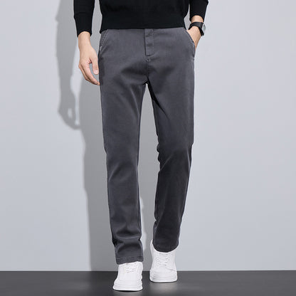 Elegant chino pants for men with slim-fit cut and versatile pockets Chic and Style