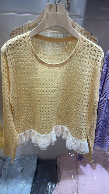 Femme pull léger avec détail volants Chic und Stil