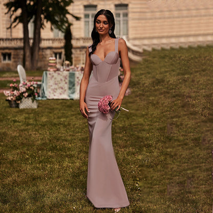 Dames Élégant Robe Maxi Serrée Chic und Stil