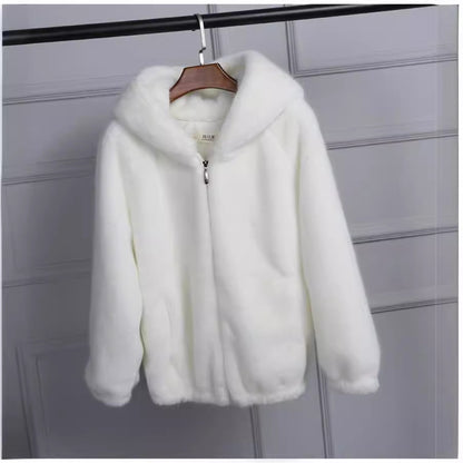 Ladies Stylish Chic Soft Hooded Jacket