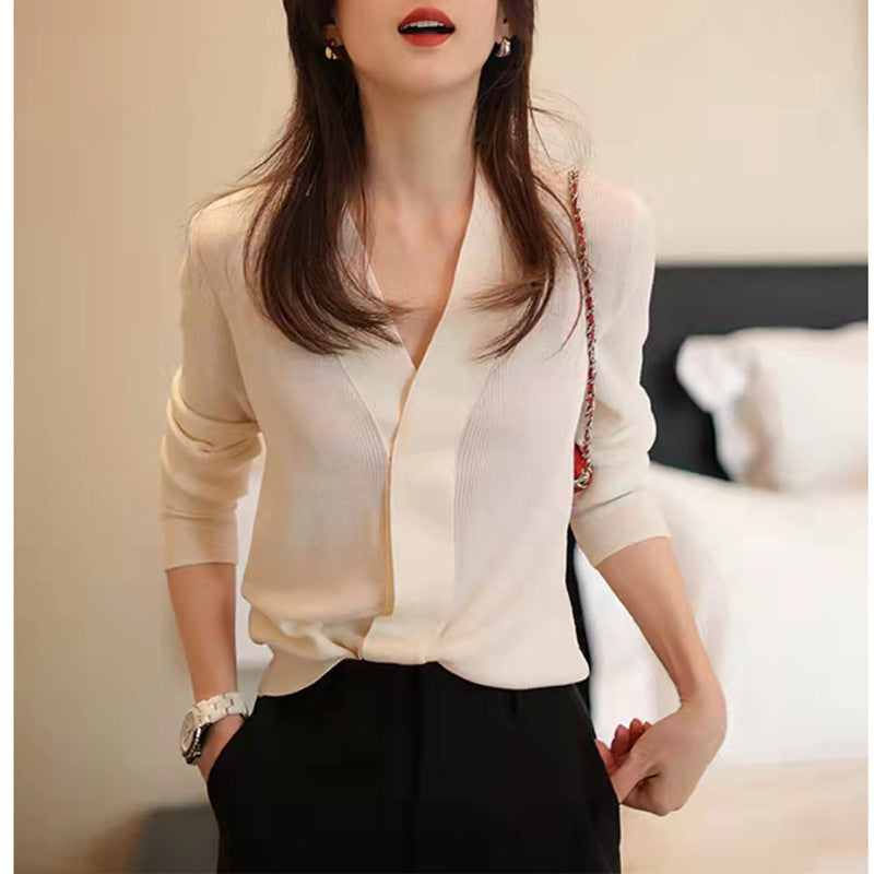 Chemisier élégant pour femmes à col en V Chic und Stil