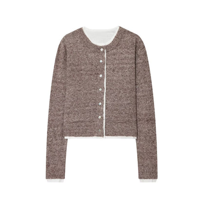 Dames Gilet court tricot avec détails de bouton Chic und Stil