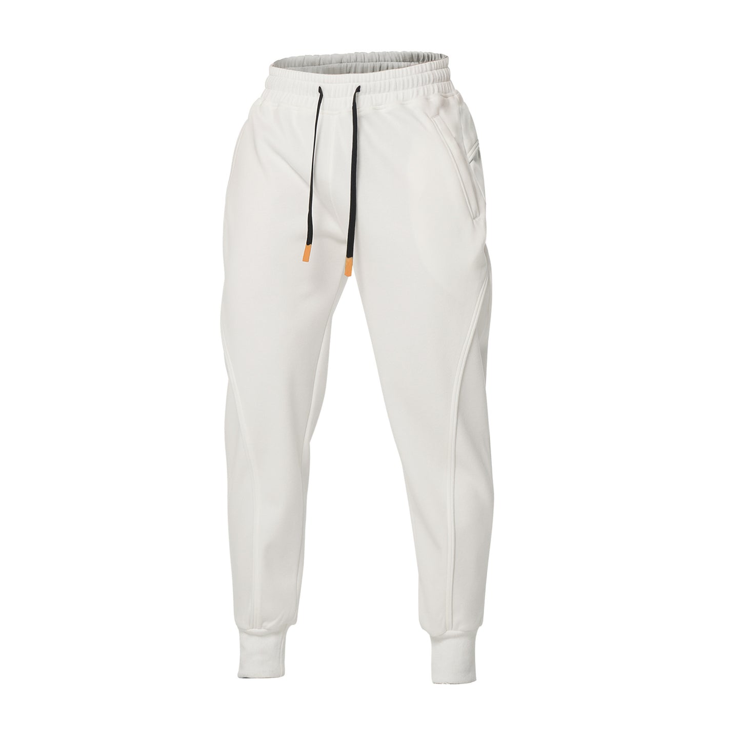 Sporty jogger pants for men with elastic waistband and stylish contrasting stripes Chic und Stil