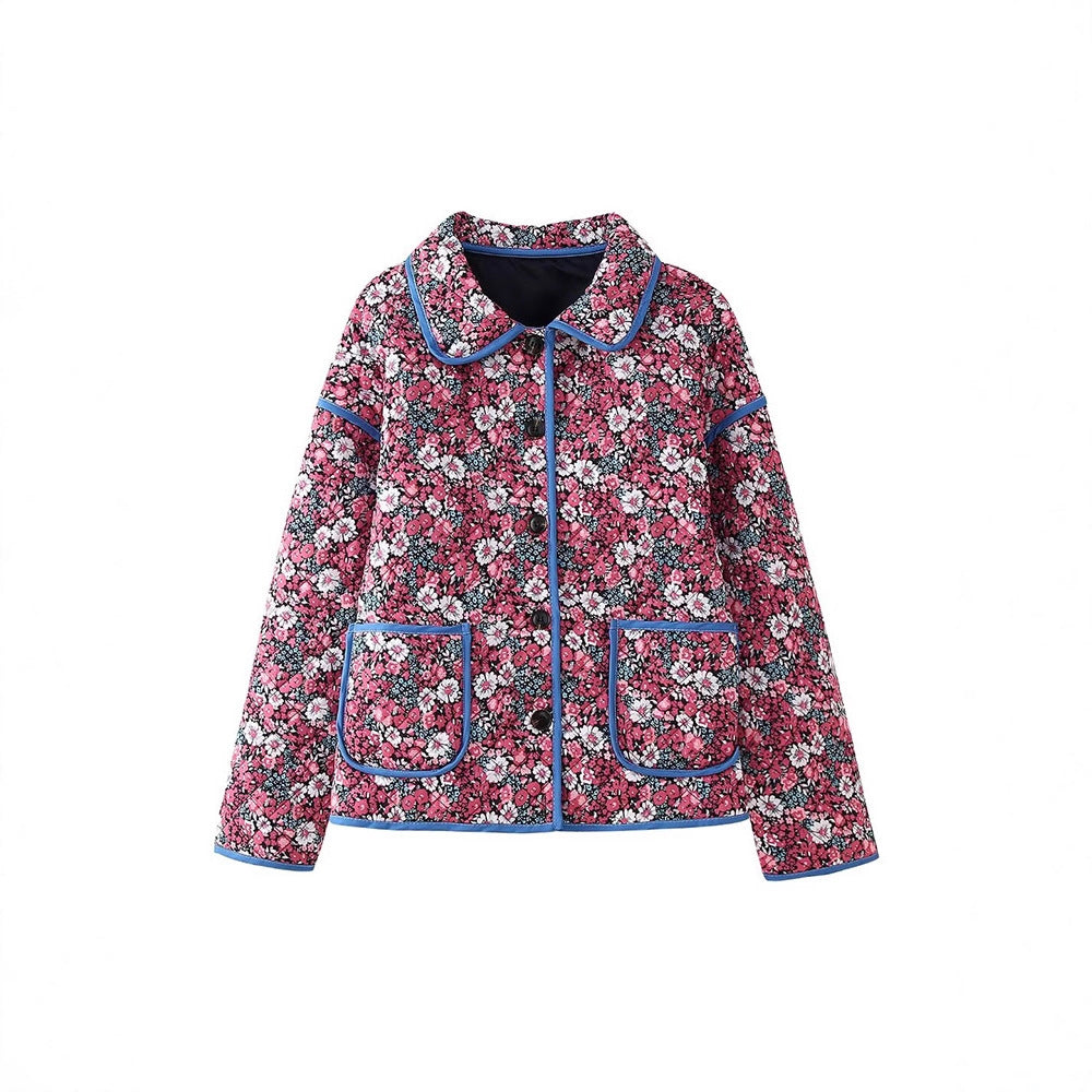 Dames blouson matelassé avec motif floral Chic und Stil